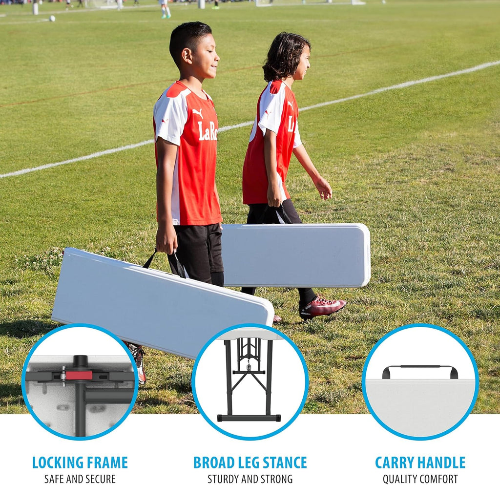 LIFETIME 80305 Portable Folding Bench, White